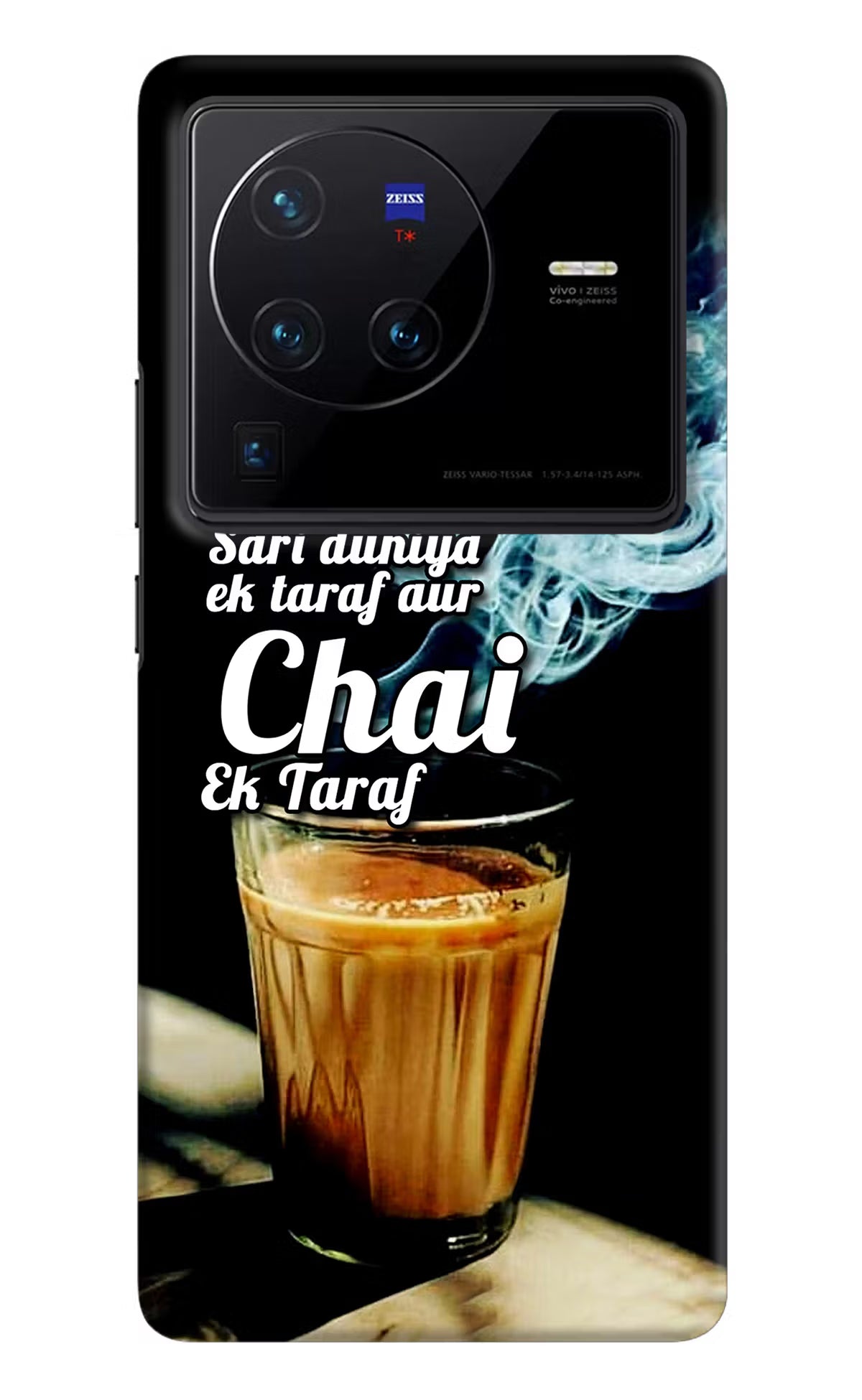 Chai Ek Taraf Quote Vivo X80 Pro Hard Case Back Cover by Casekaro