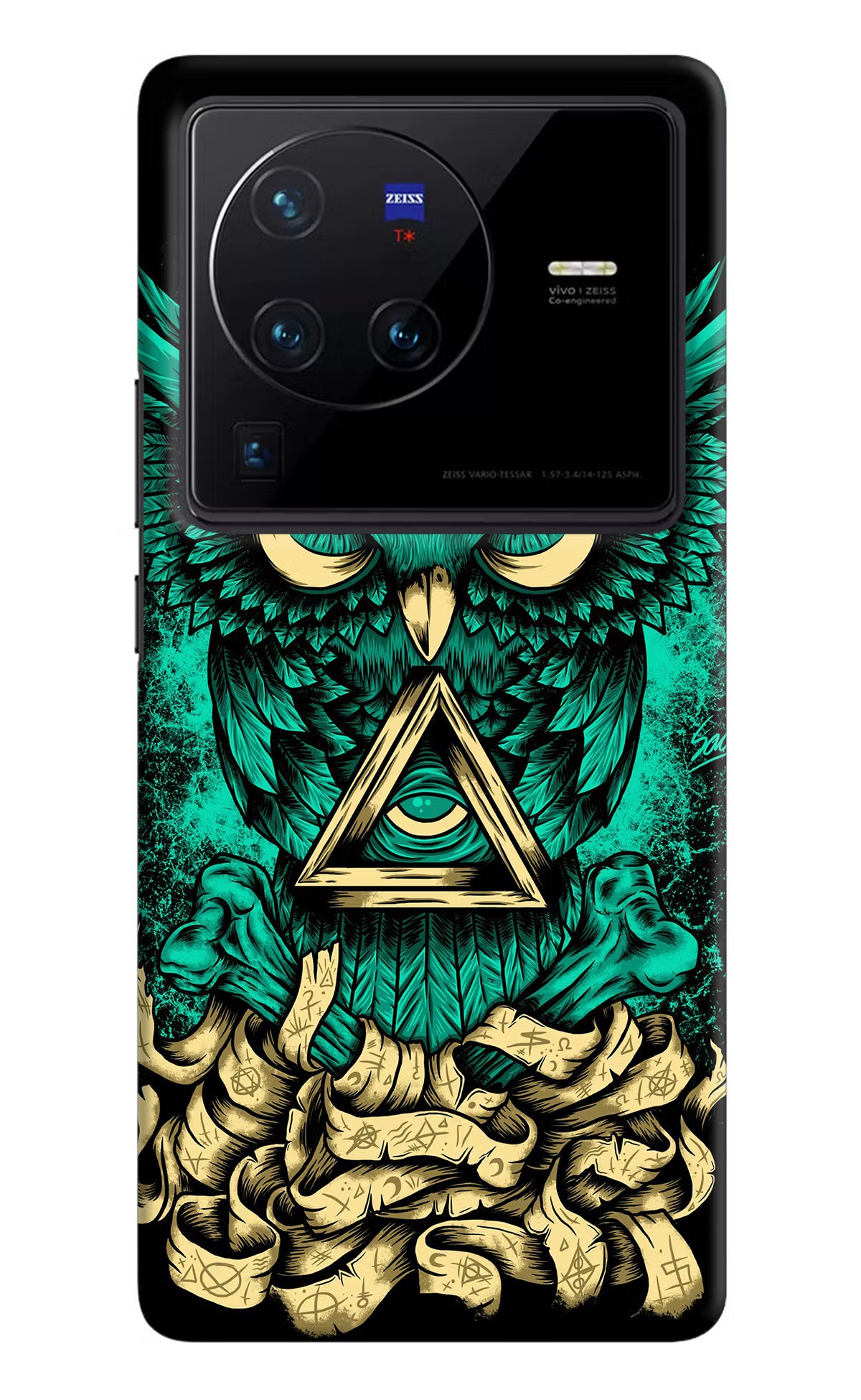 Green Owl Vivo X80 Pro Hard Case Back Cover by Casekaro