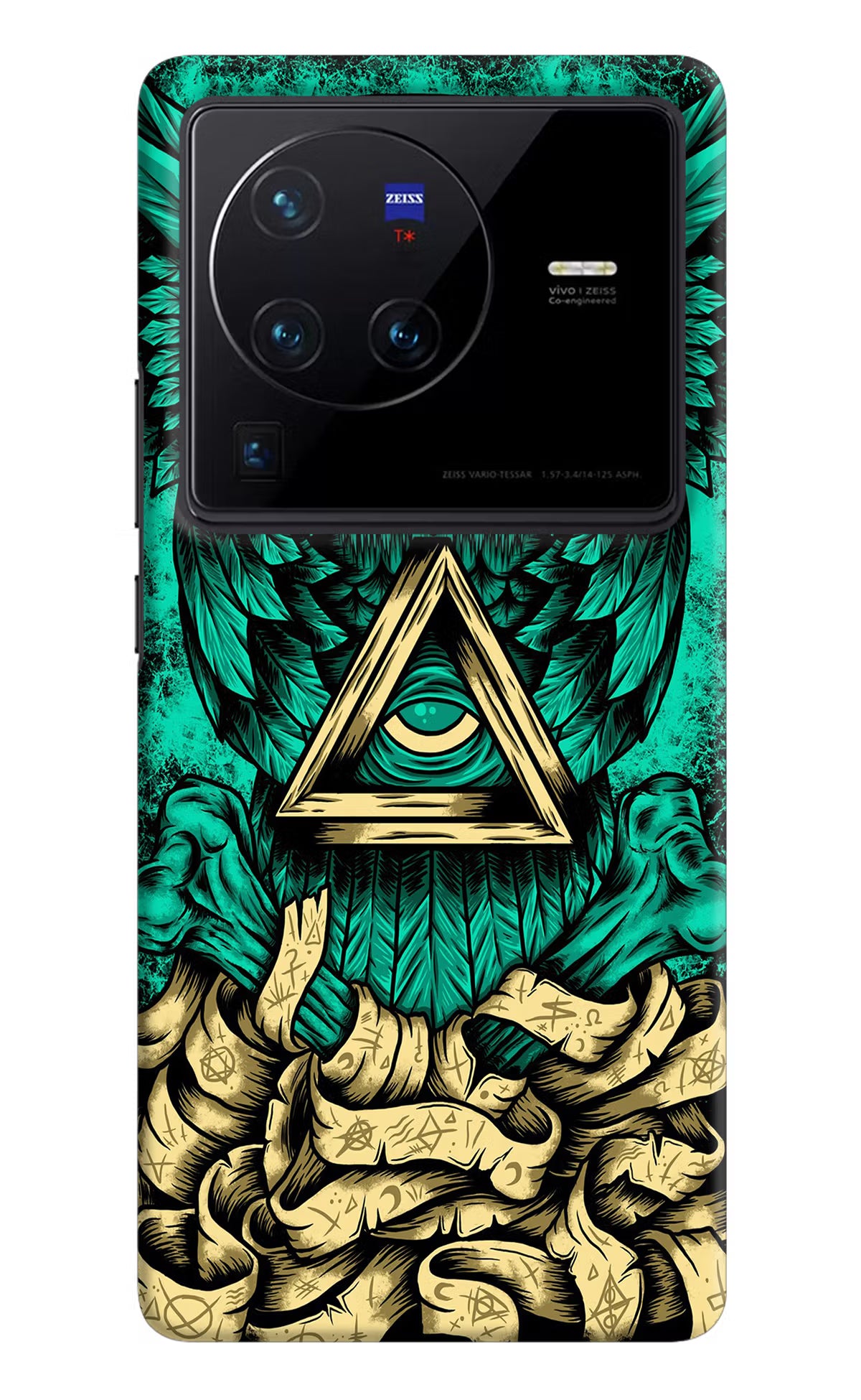Green Owl Vivo X80 Pro Hard Case Back Cover by Casekaro