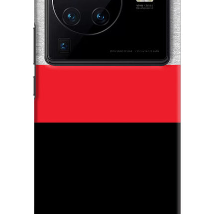 Tri Color Pattern Vivo X80 Pro Hard Case Back Cover by Casekaro