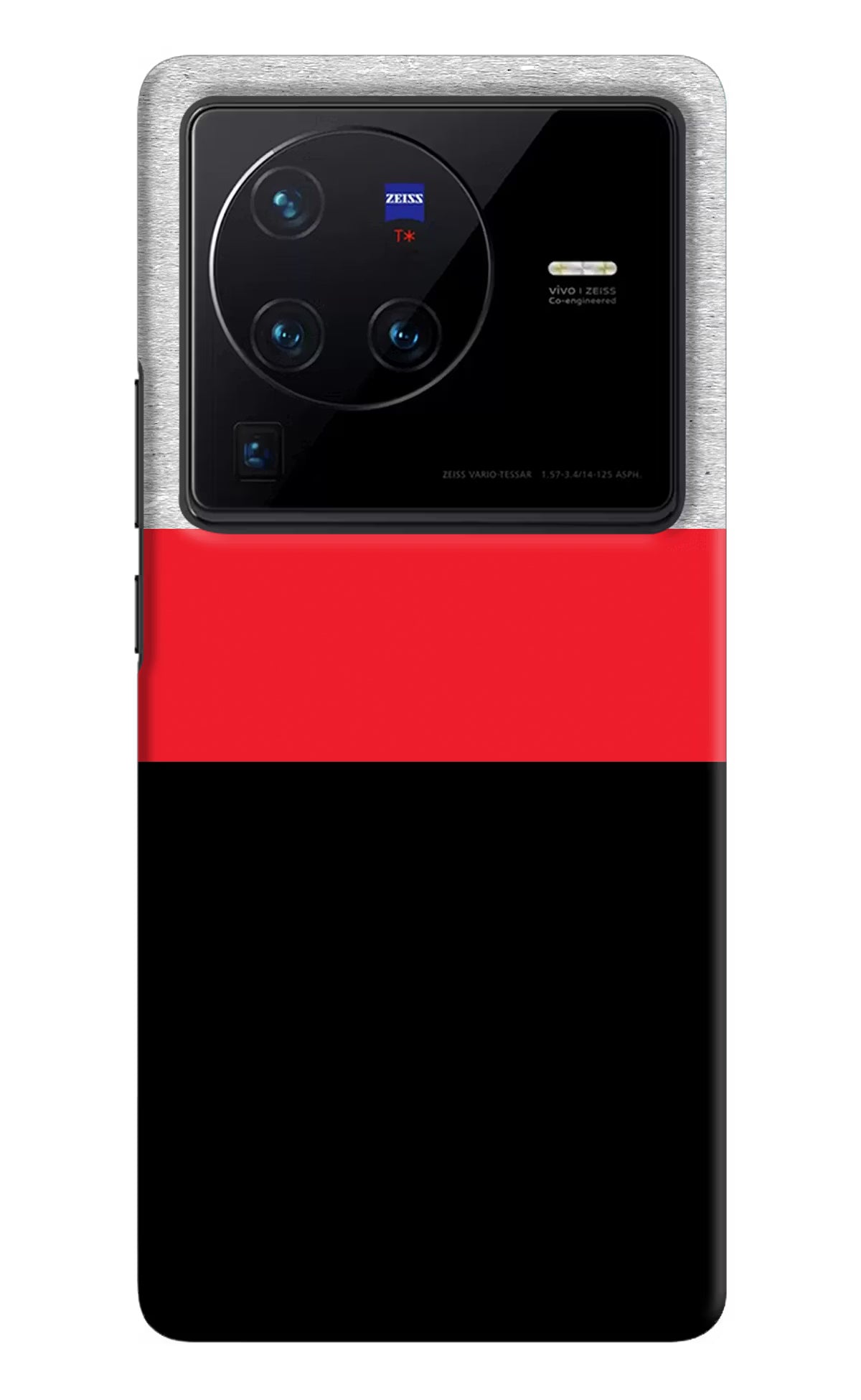 Tri Color Pattern Vivo X80 Pro Hard Case Back Cover by Casekaro