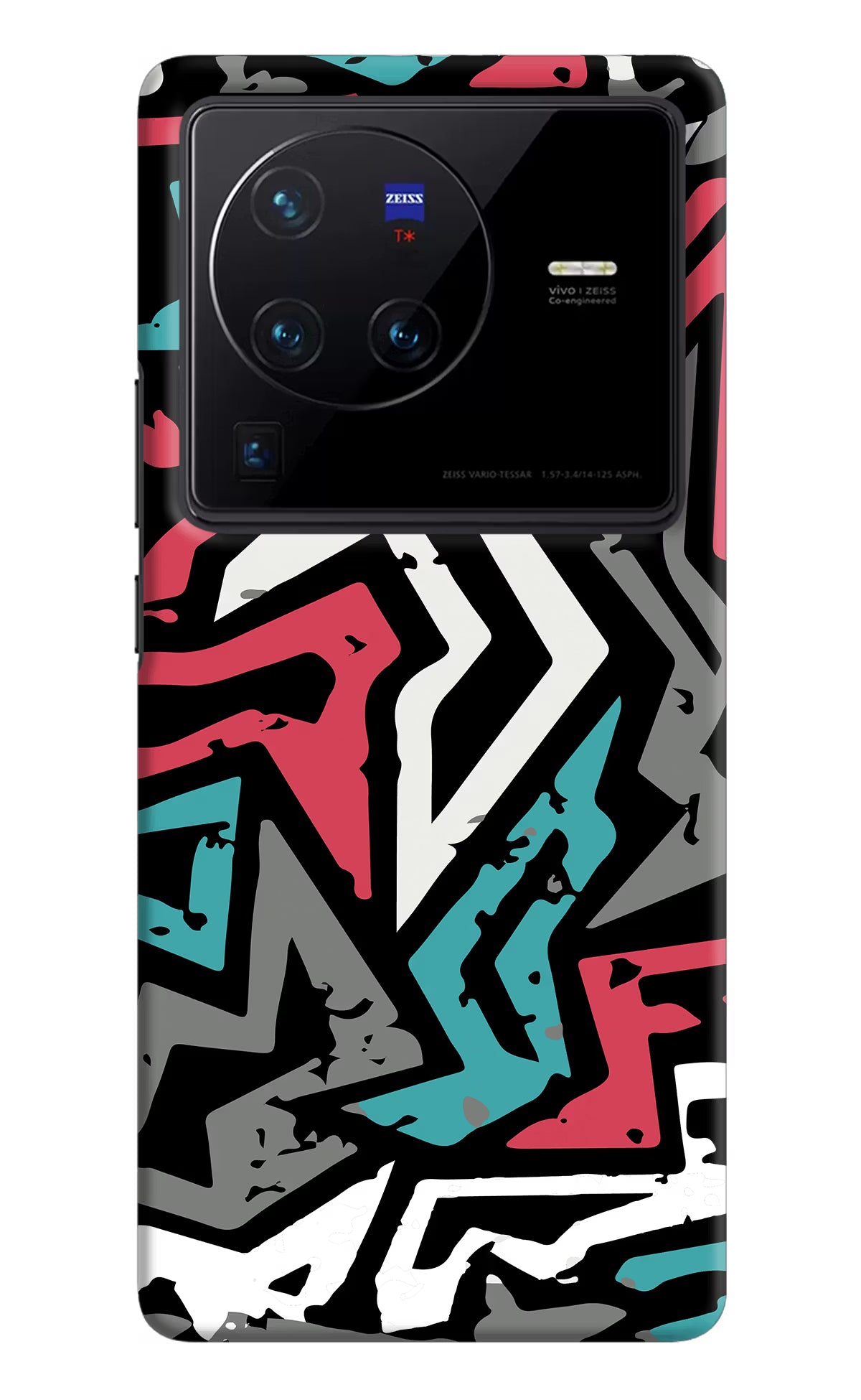 Geometric Graffiti Vivo X80 Pro Hard Case Back Cover by Casekaro