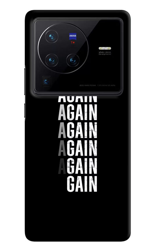 Again Again Gain Vivo X80 Pro Hard Case Back Cover by Casekaro