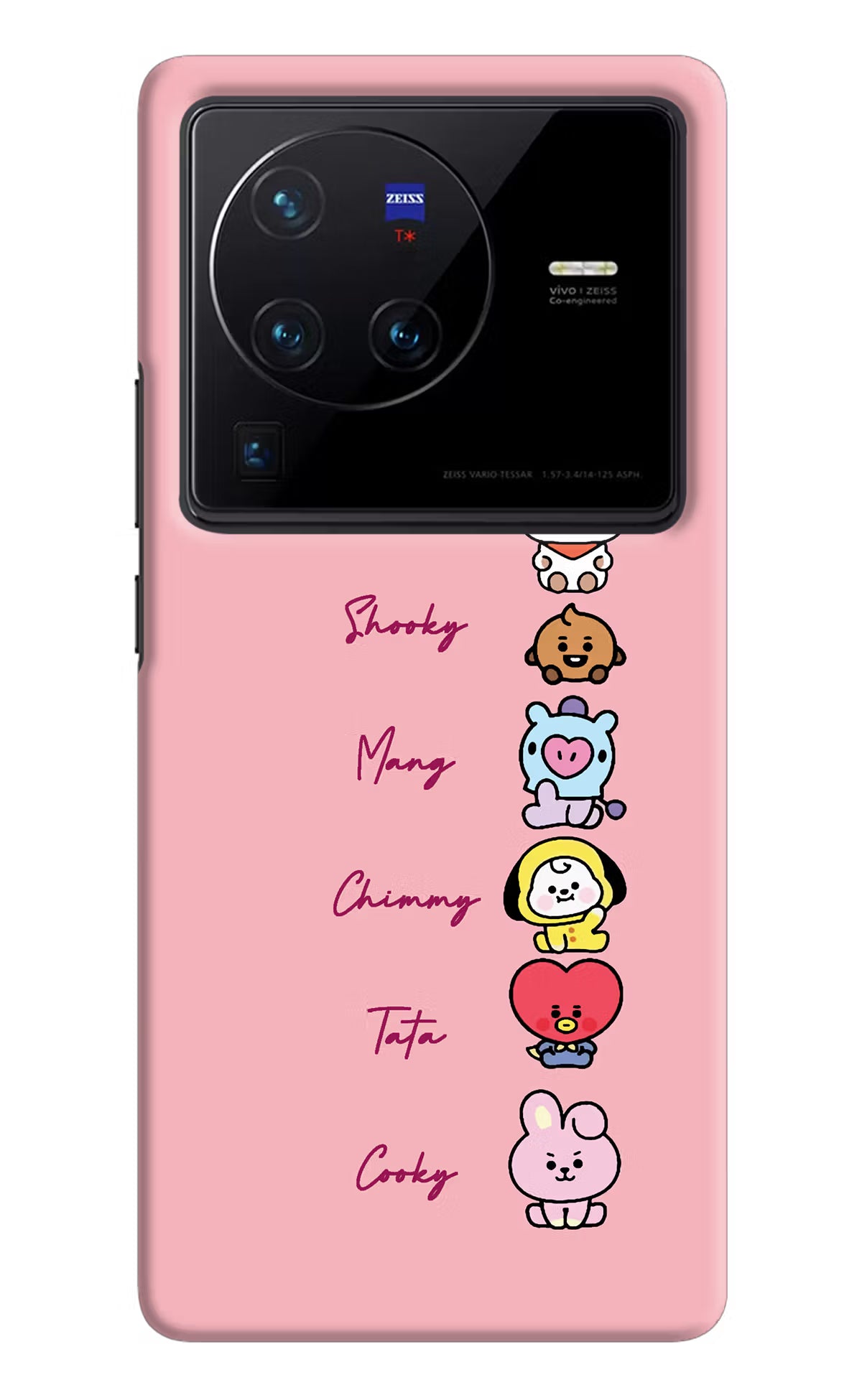 BTS names Vivo X80 Pro Hard Case Back Cover by Casekaro