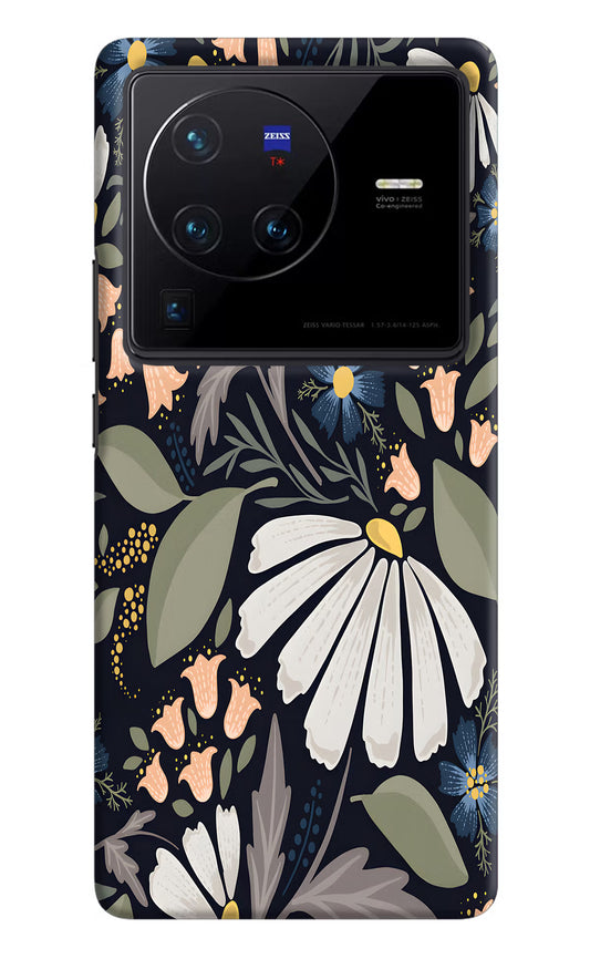 Flowers Art Vivo X80 Pro Hard Case Back Cover by Casekaro