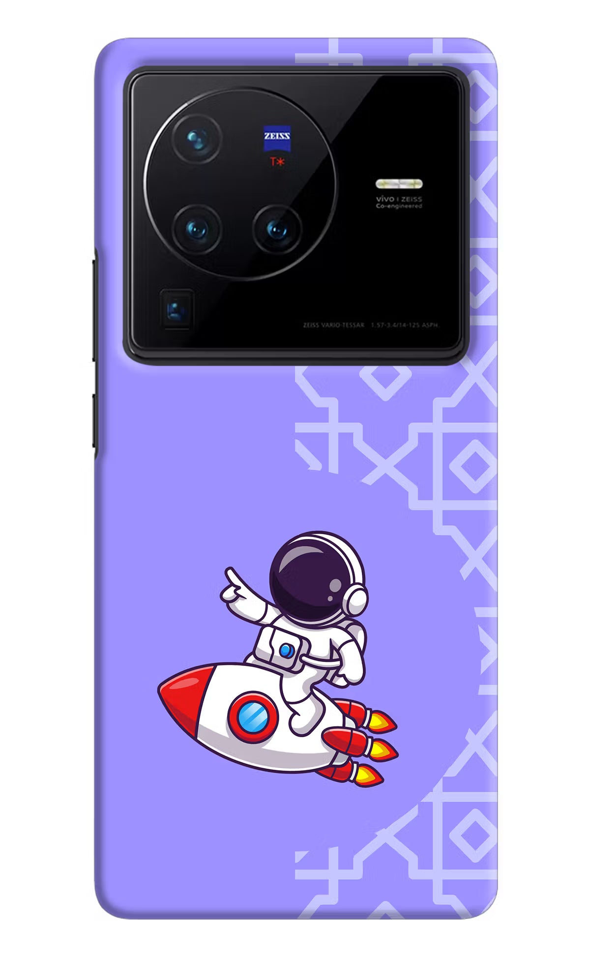 Cute Astronaut Vivo X80 Pro Hard Case Back Cover by Casekaro
