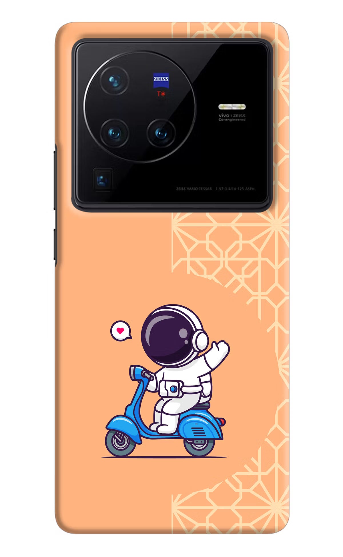 Cute Astronaut Riding Vivo X80 Pro Hard Case Back Cover by Casekaro