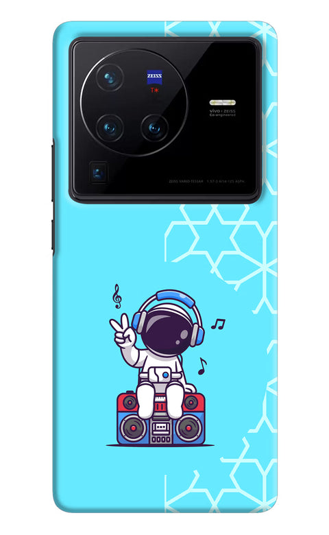 Cute Astronaut Chilling Vivo X80 Pro Back Cover