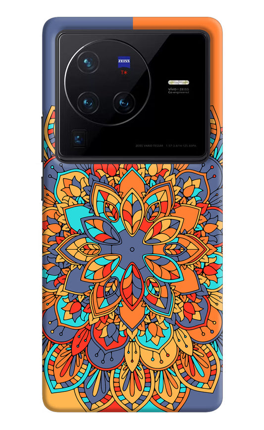 Color Mandala Vivo X80 Pro Hard Case Back Cover by Casekaro