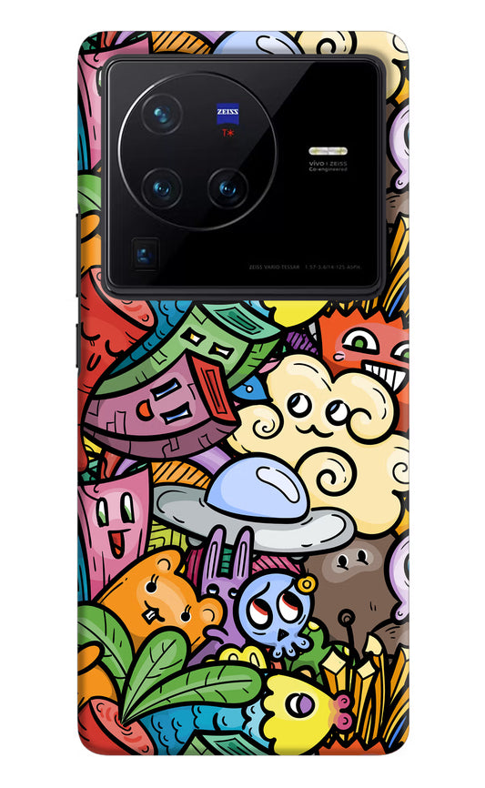 Veggie Doodle Vivo X80 Pro Hard Case Back Cover by Casekaro