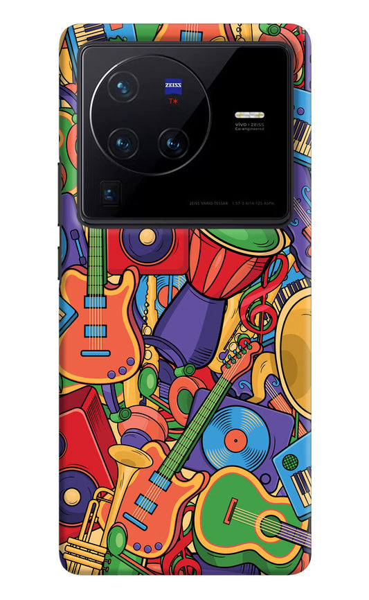 Music Instrument Doodle Vivo X80 Pro Hard Case Back Cover by Casekaro