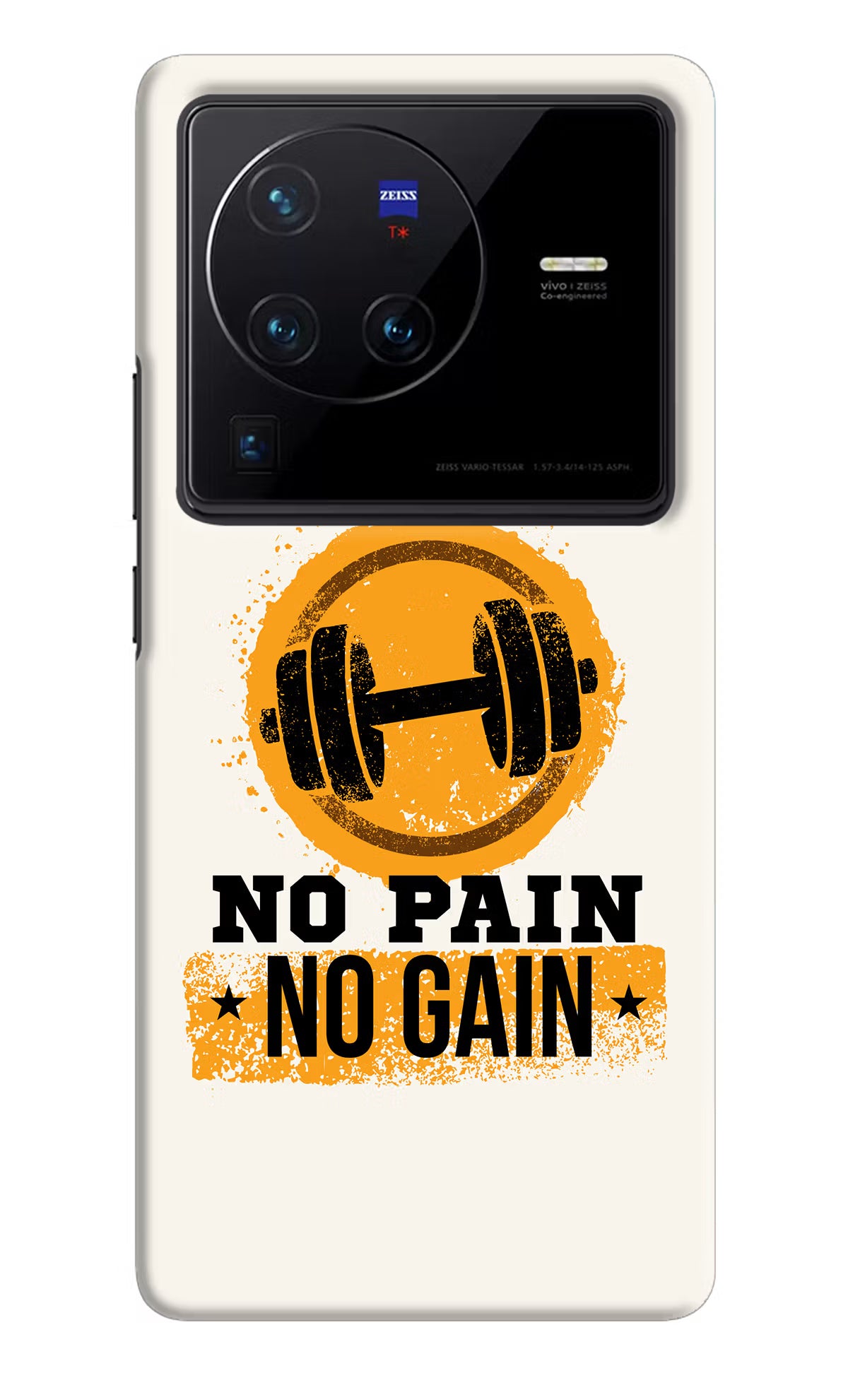 No Pain No Gain Vivo X80 Pro Hard Case Back Cover by Casekaro