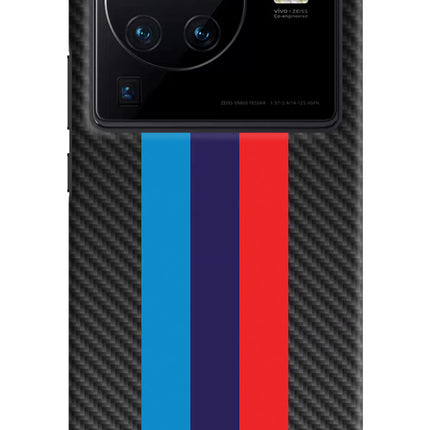 BMW Stripes Pattern Vivo X80 Pro Hard Case Back Cover by Casekaro