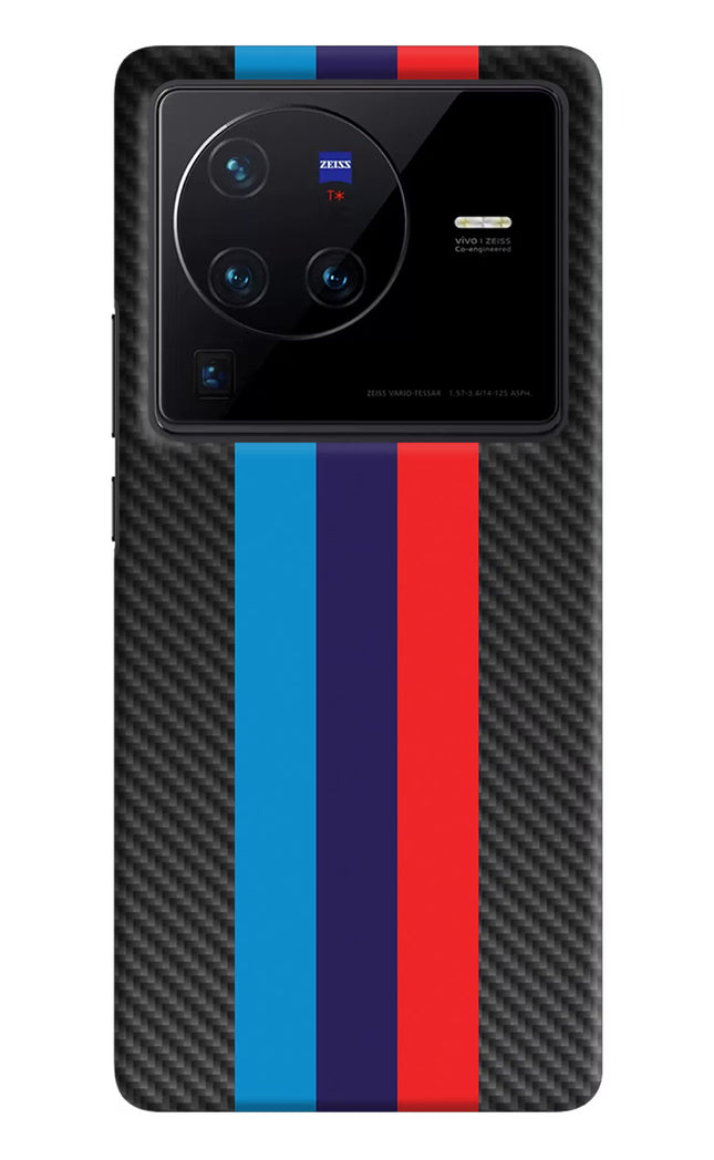 BMW Stripes Pattern Vivo X80 Pro Hard Case Back Cover by Casekaro