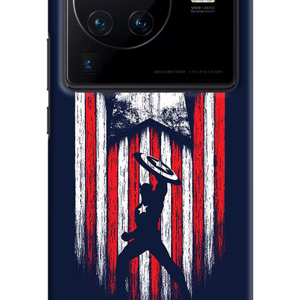 Captain America Marvel Art Vivo X80 Pro Hard Case Back Cover by Casekaro