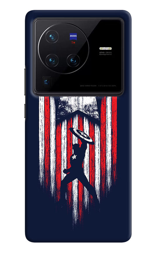 Captain America Marvel Art Vivo X80 Pro Hard Case Back Cover by Casekaro