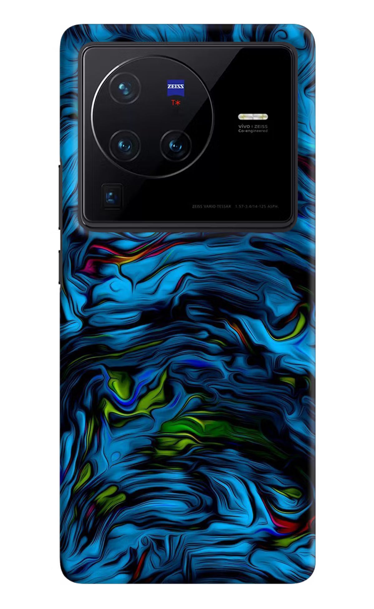 Dark Blue Abstract Vivo X80 Pro Hard Case Back Cover by Casekaro