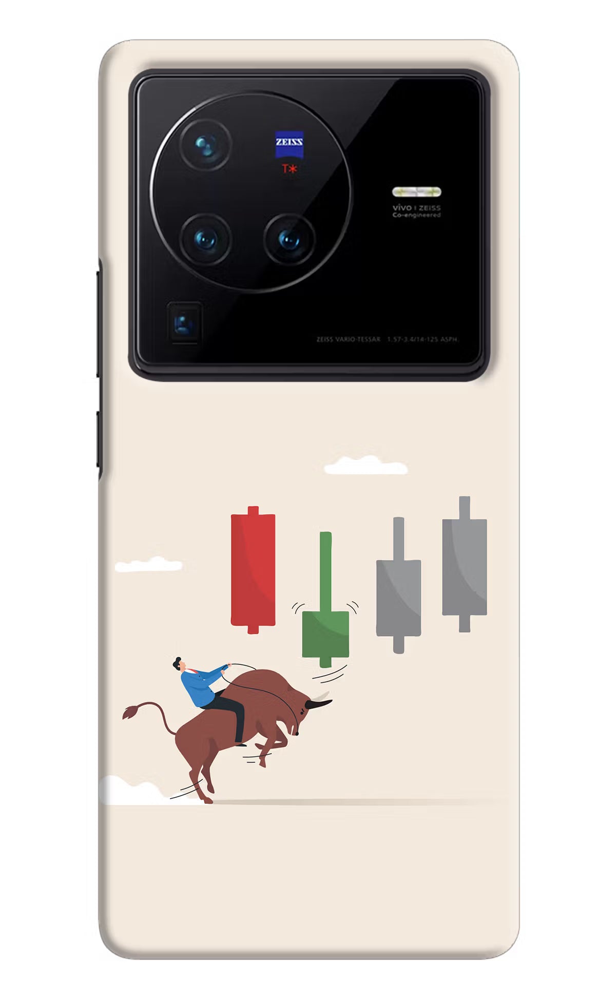 Bull Trading Momentum Vivo X80 Pro Hard Case Back Cover by Casekaro