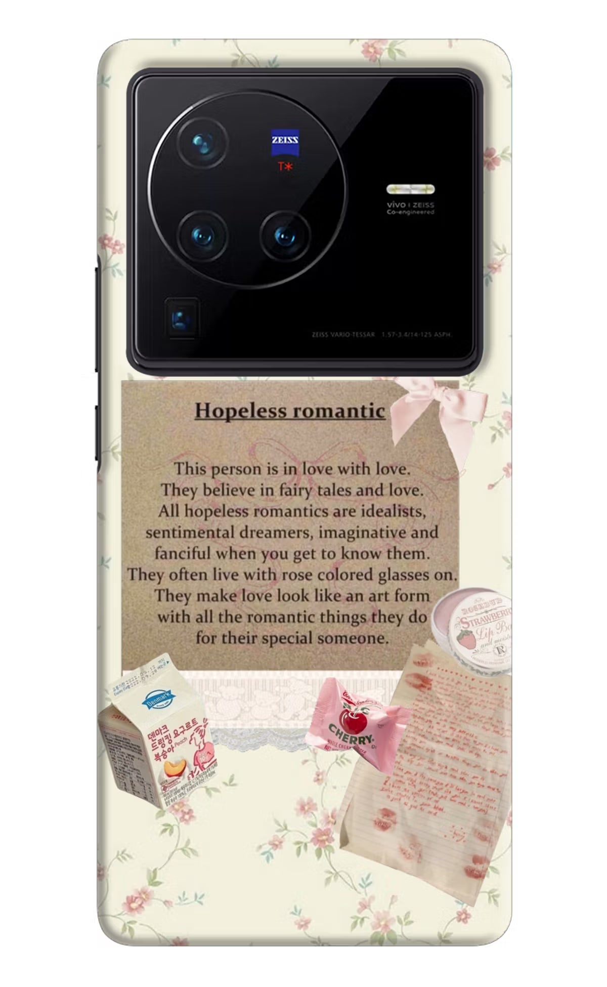 Hopeless Romantic Vivo X80 Pro Hard Case Back Cover by Casekaro