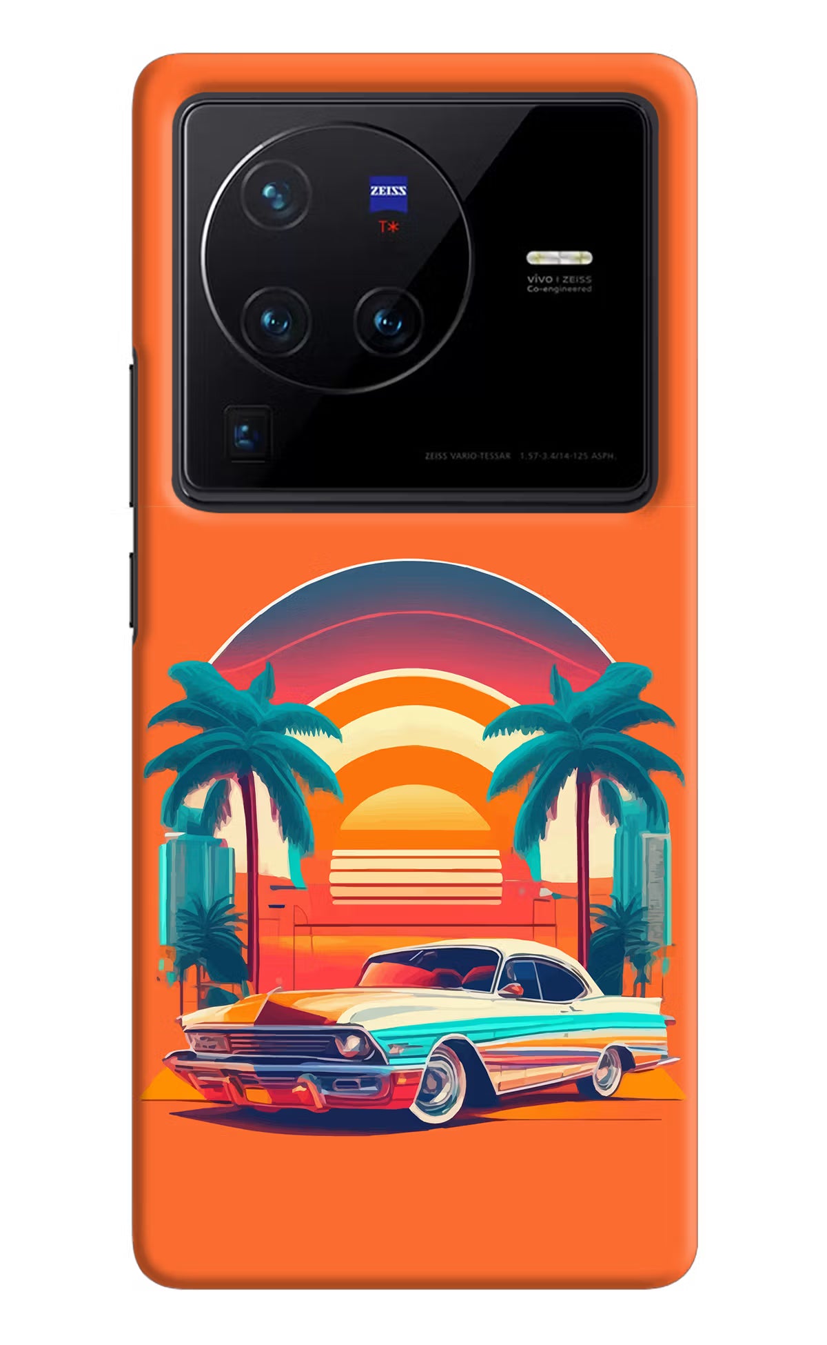 Palm Drive 80s Vivo X80 Pro Hard Case Back Cover by Casekaro