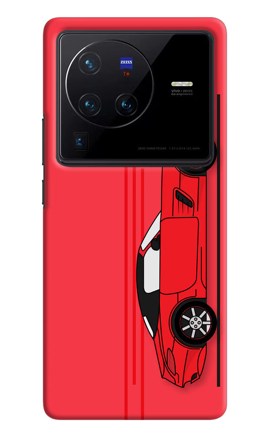 Red Velocity Vivo X80 Pro Hard Case Back Cover by Casekaro