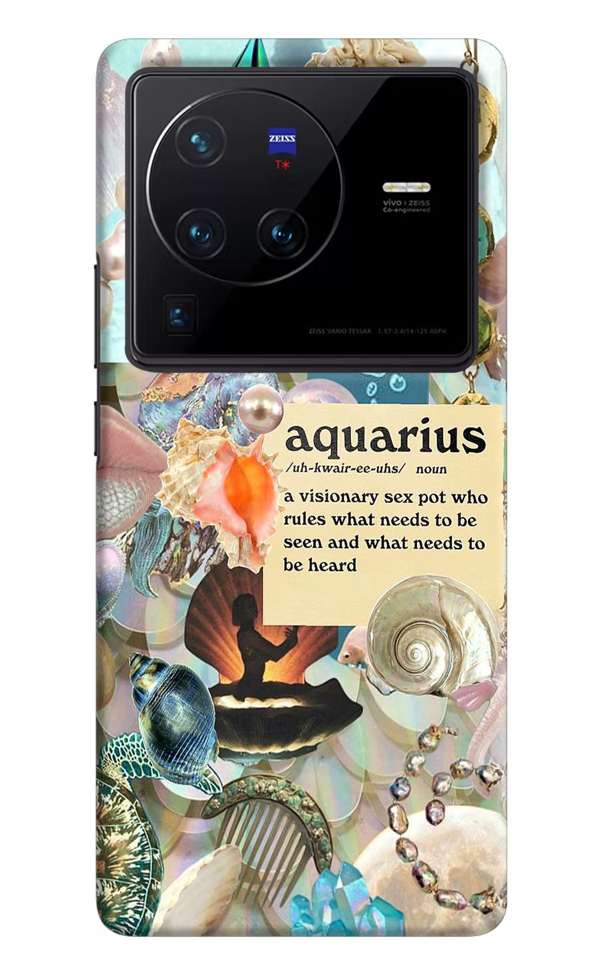 Aquarius Zodiac Vivo X80 Pro Hard Case Back Cover by Casekaro
