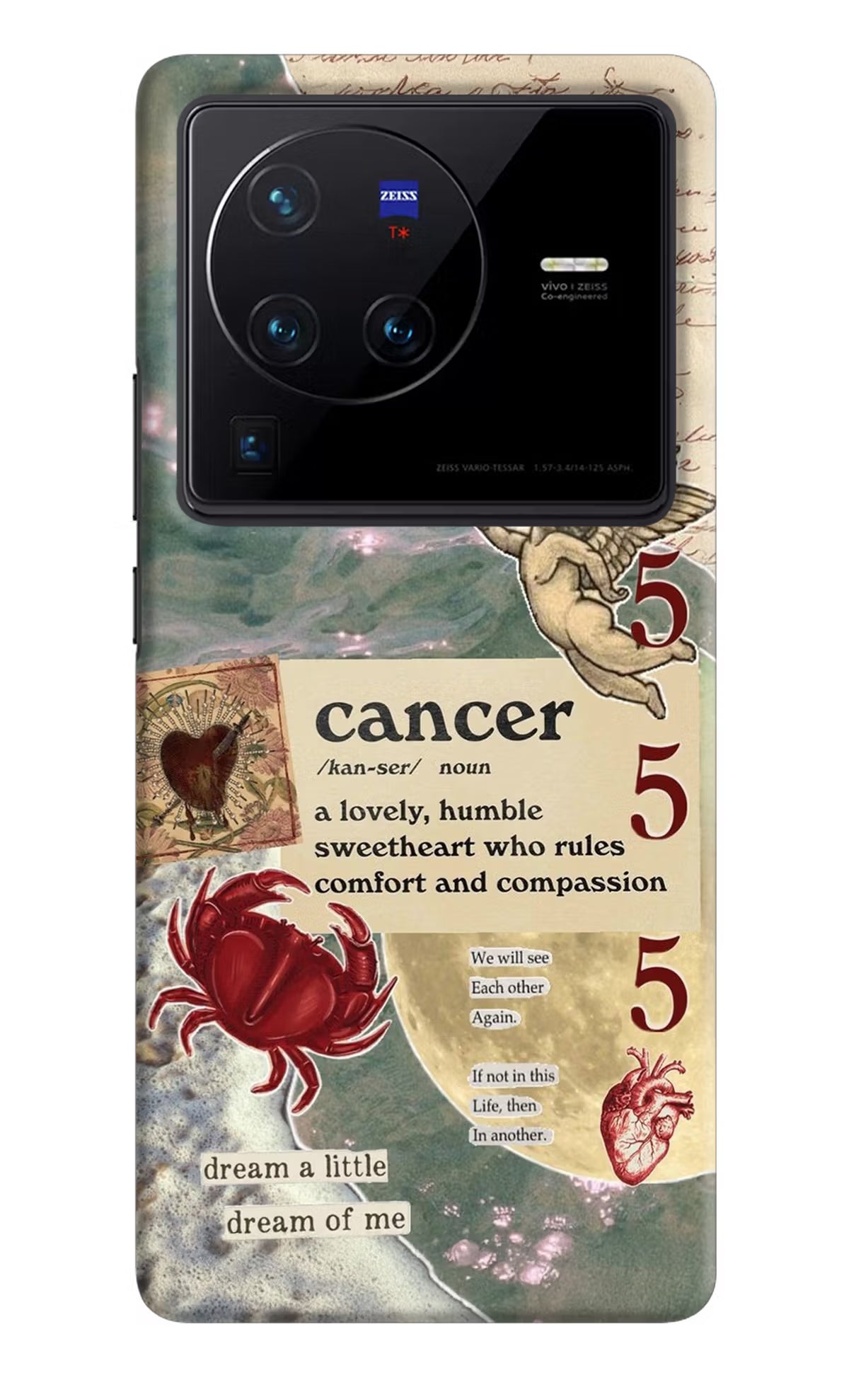 Cancer Zodiac Vivo X80 Pro Hard Case Back Cover by Casekaro
