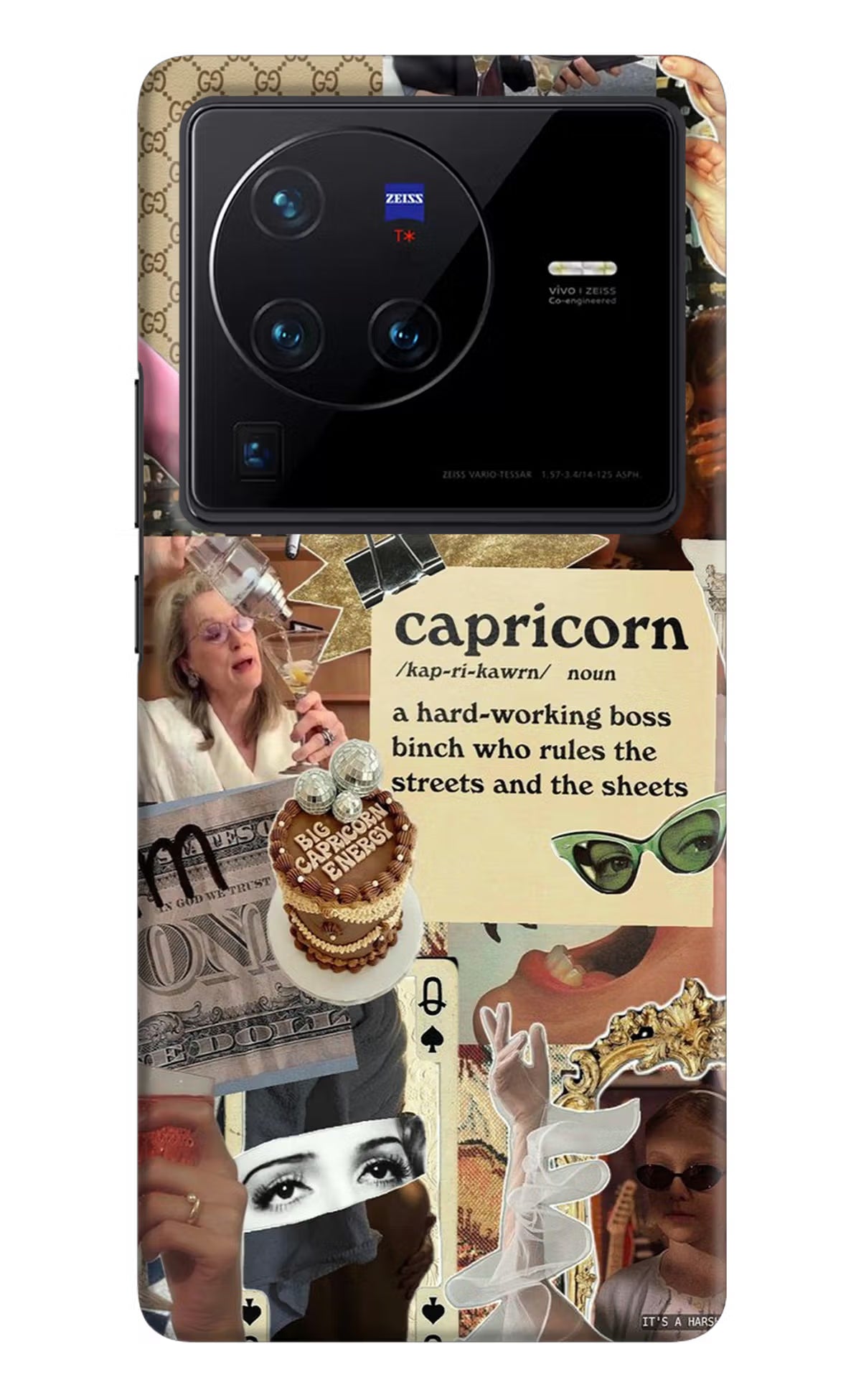 Capricorn Zodiac Vivo X80 Pro Hard Case Back Cover by Casekaro