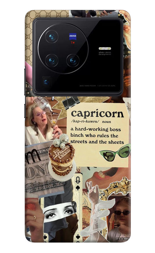 Capricorn Zodiac Vivo X80 Pro Hard Case Back Cover by Casekaro