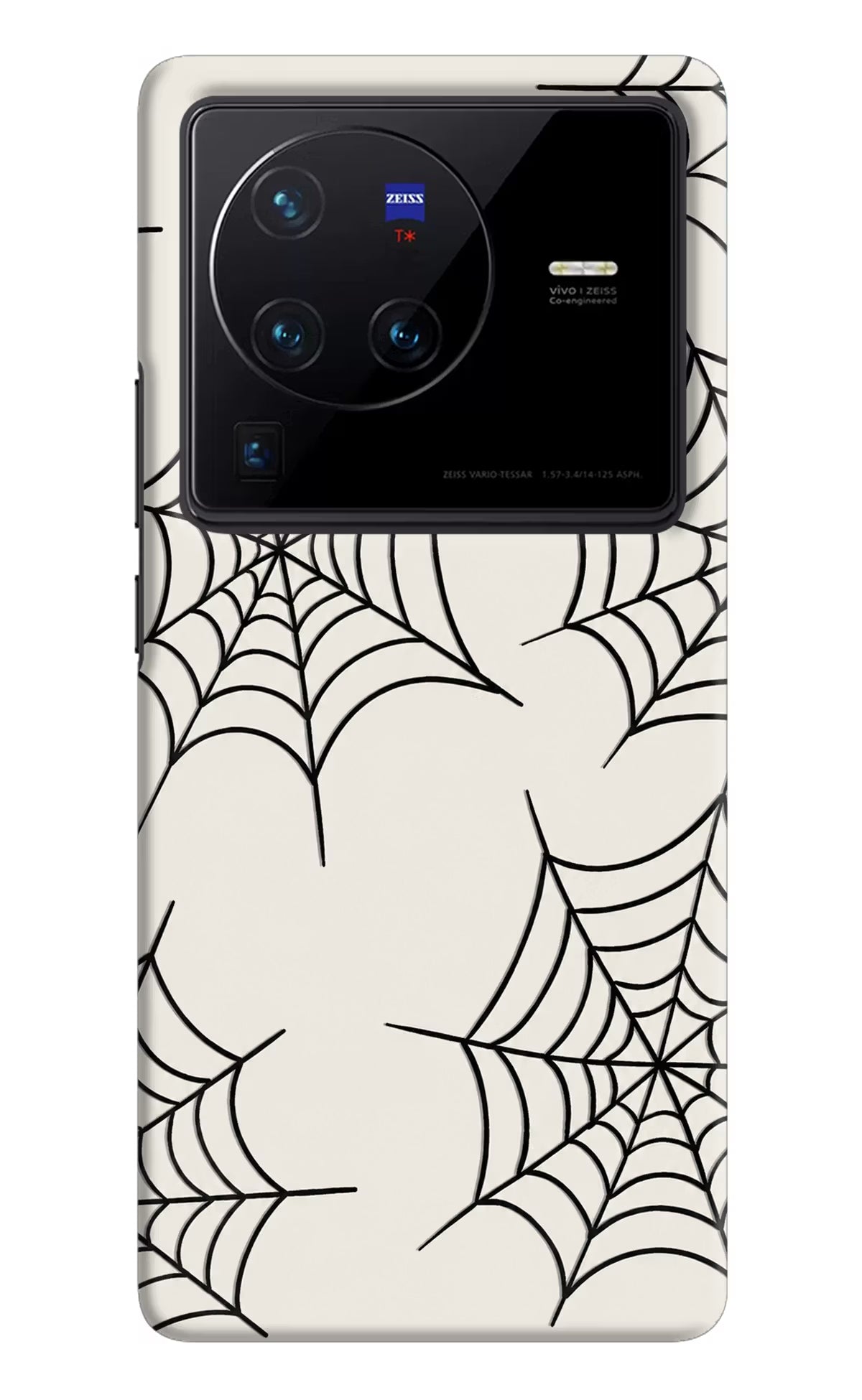 Spider Web Vivo X80 Pro Hard Case Back Cover by Casekaro