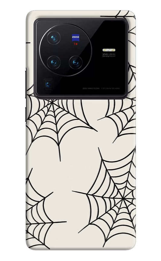 Spider Web Vivo X80 Pro Hard Case Back Cover by Casekaro