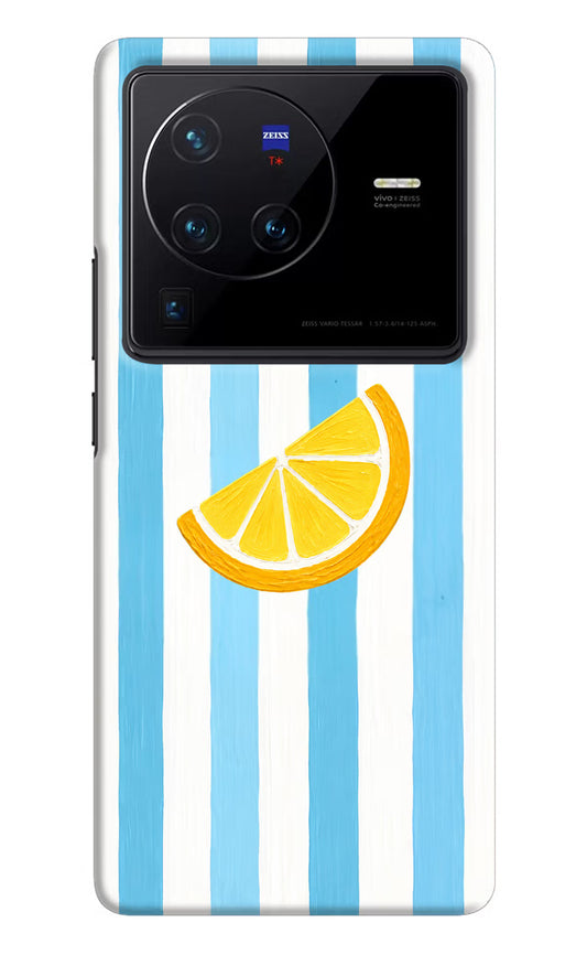 Summer Lemon Vivo X80 Pro Hard Case Back Cover by Casekaro
