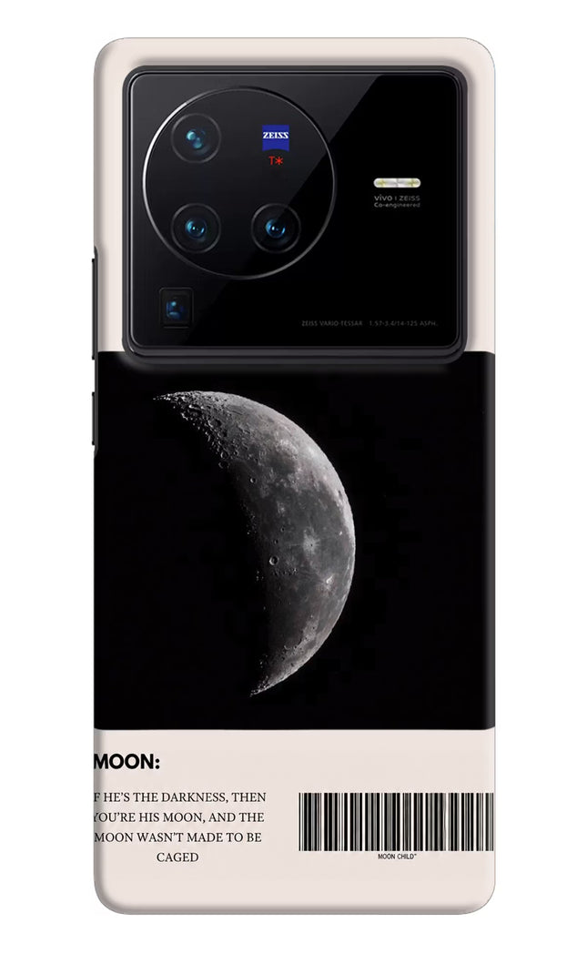 Moon Phase Vivo X80 Pro Hard Case Back Cover by Casekaro