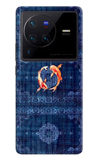 Koi Blue Vivo X80 Pro Back Cover