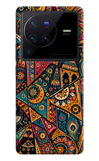 Folk Print Vivo X80 Pro Hard Case Back Cover by Casekaro