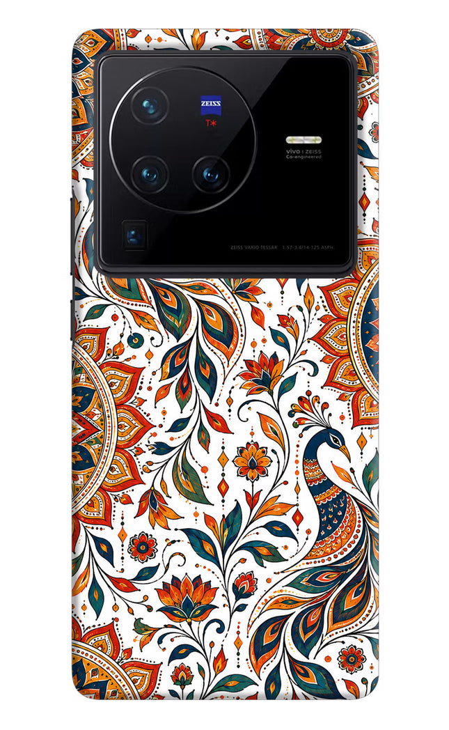 White Mayura Vivo X80 Pro Hard Case Back Cover by Casekaro