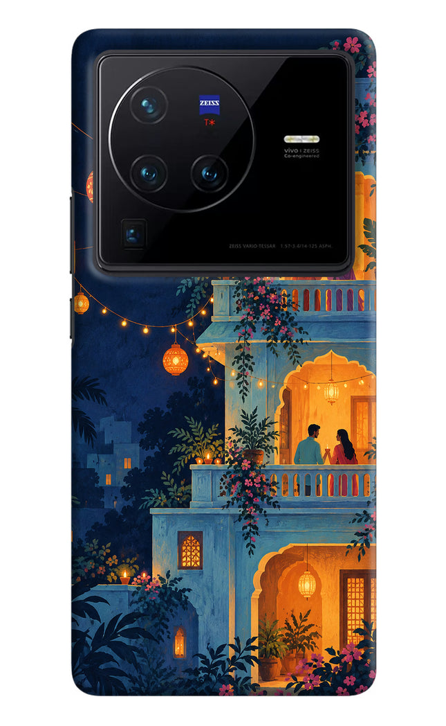 Balcony Glow Vivo X80 Pro Hard Case Back Cover by Casekaro