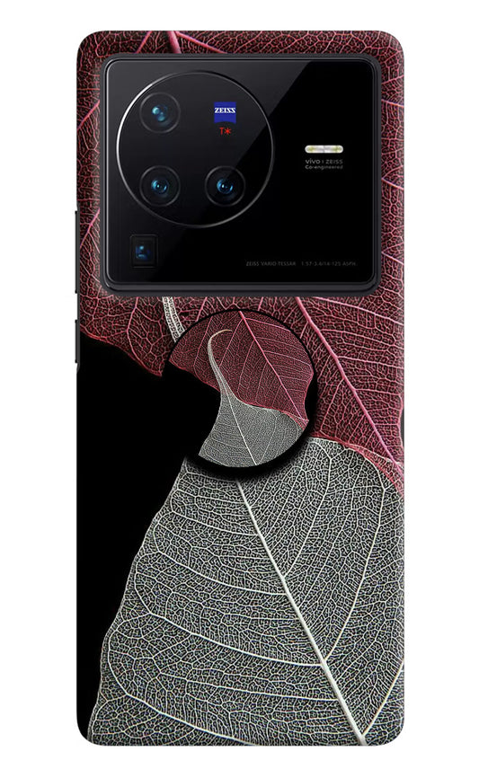 Leaf Pattern Vivo X80 Pro Pop Case by Casekaro