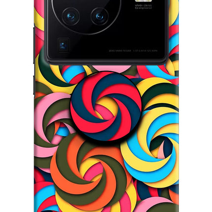 Spiral Pattern Vivo X80 Pro Pop Case by Casekaro