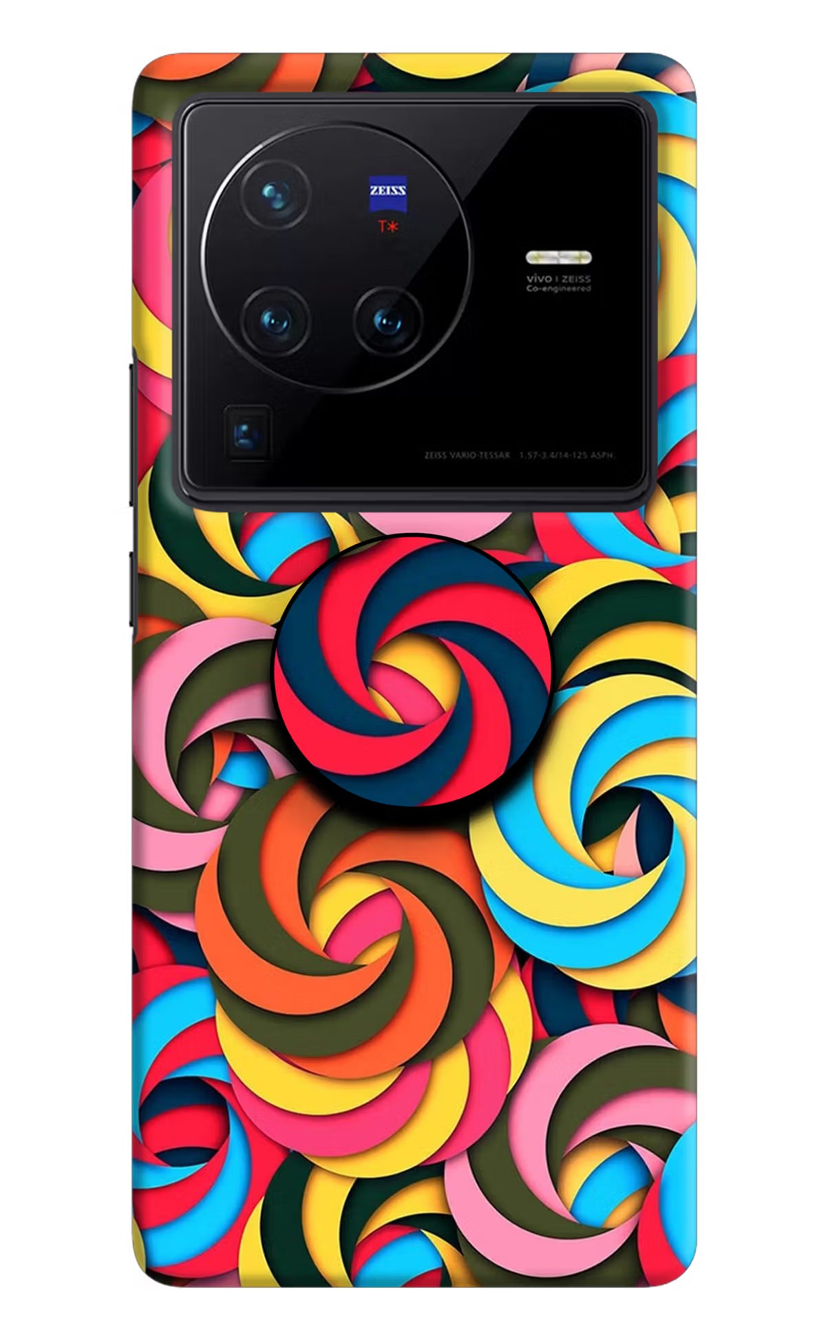 Spiral Pattern Vivo X80 Pro Pop Case by Casekaro