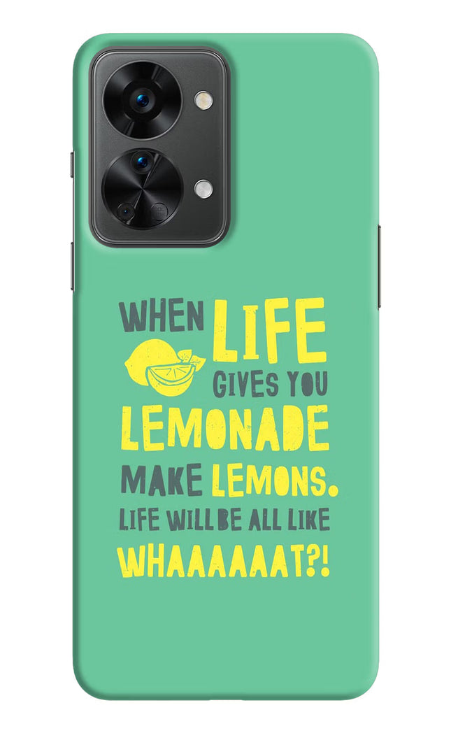 Quote OnePlus Nord 2T 5G Hard Case Back Cover by Casekaro