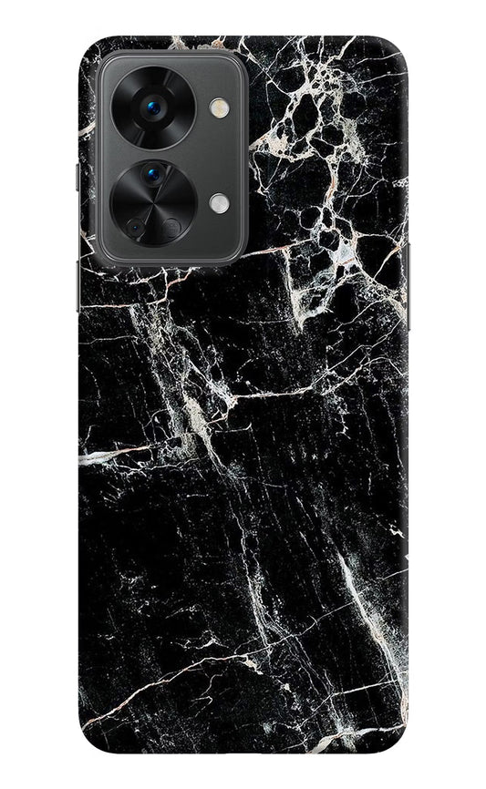 Black Marble Texture OnePlus Nord 2T 5G Hard Case Back Cover by Casekaro