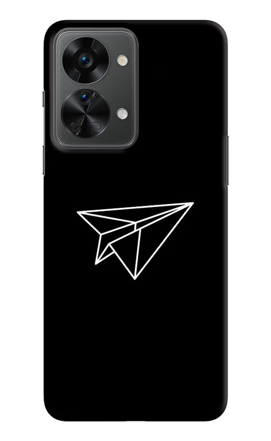 Paper Plane White OnePlus Nord 2T 5G Hard Case Back Cover by Casekaro