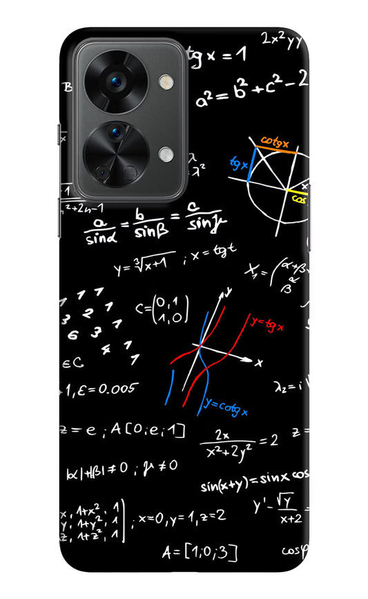 Mathematics Formula OnePlus Nord 2T 5G Hard Case Back Cover by Casekaro