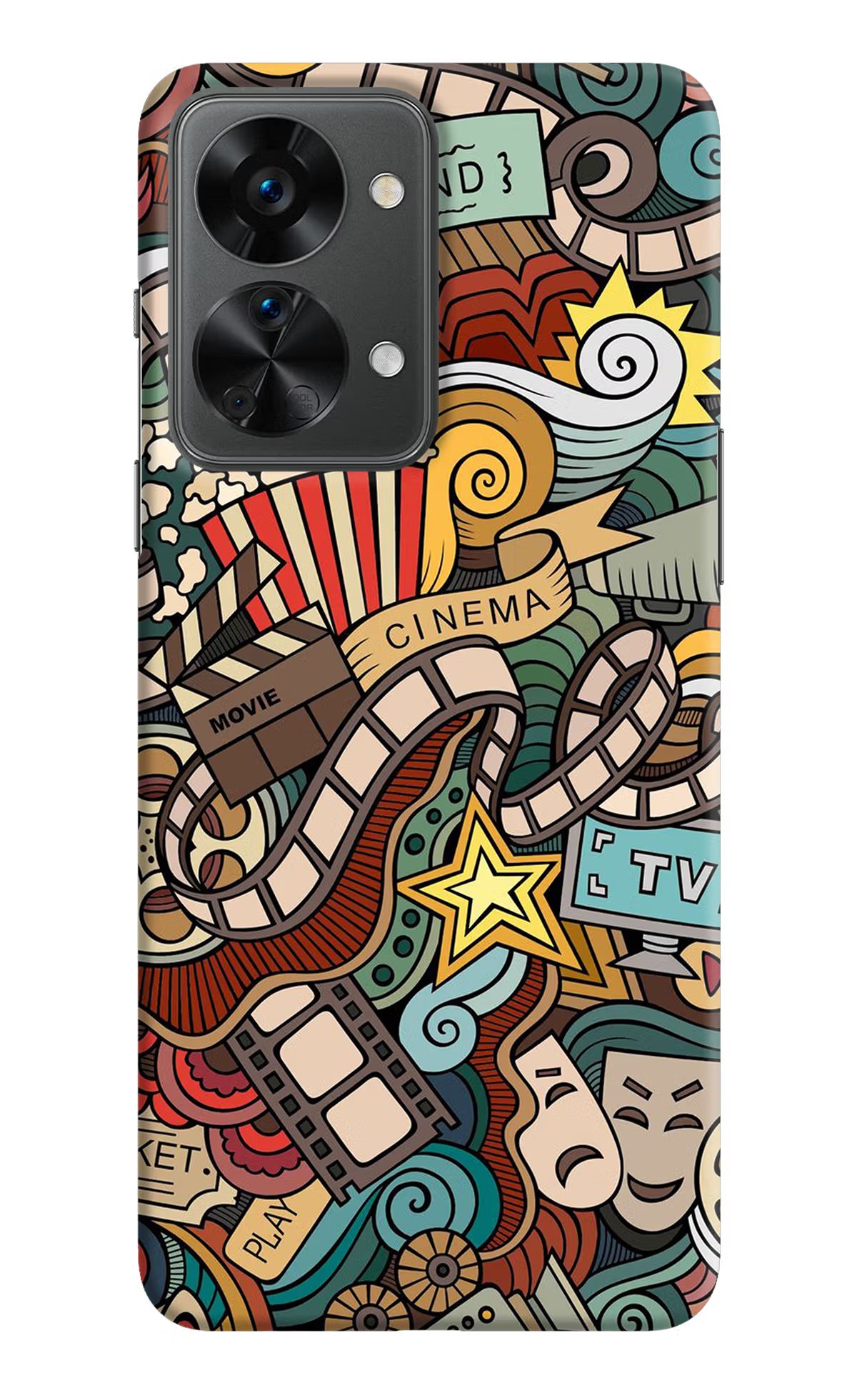 Cinema Abstract OnePlus Nord 2T 5G Hard Case Back Cover by Casekaro