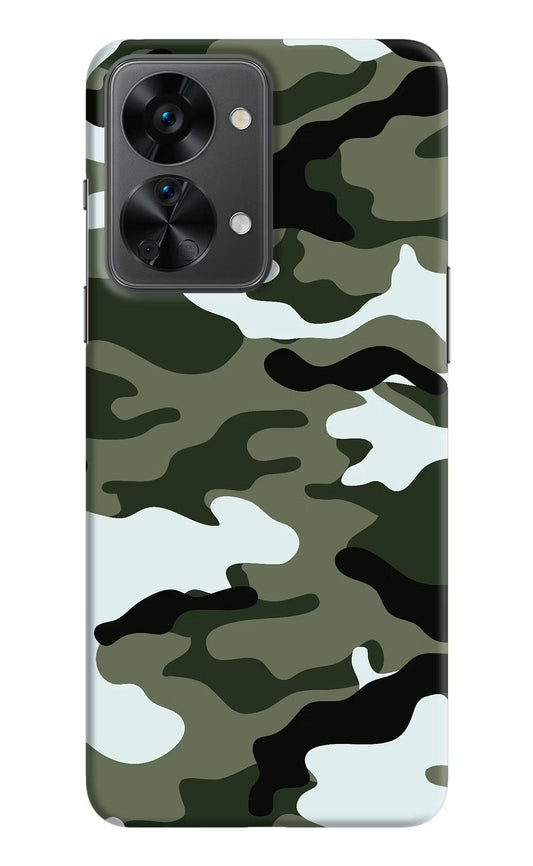 Camouflage OnePlus Nord 2T 5G Hard Case Back Cover by Casekaro