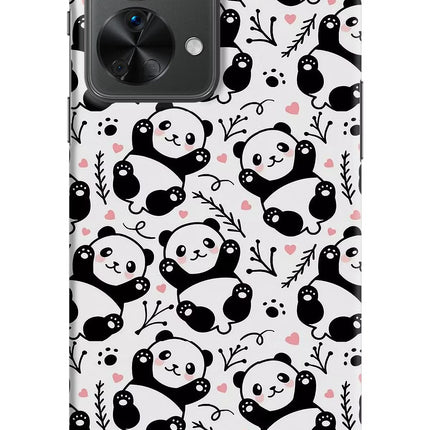 Cute Panda OnePlus Nord 2T 5G Hard Case Back Cover by Casekaro