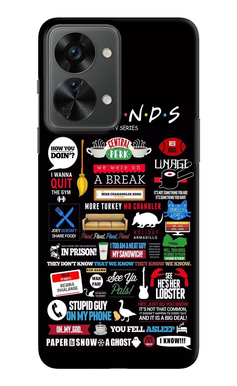 FRIENDS OnePlus Nord 2T 5G Back Cover, Hard case