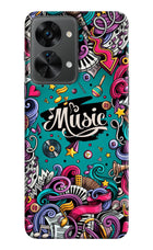 Music Graffiti OnePlus Nord 2T 5G Hard Case Back Cover by Casekaro