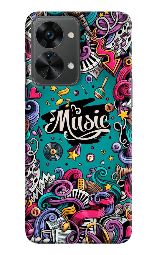 Music Graffiti OnePlus Nord 2T 5G Hard Case Back Cover by Casekaro